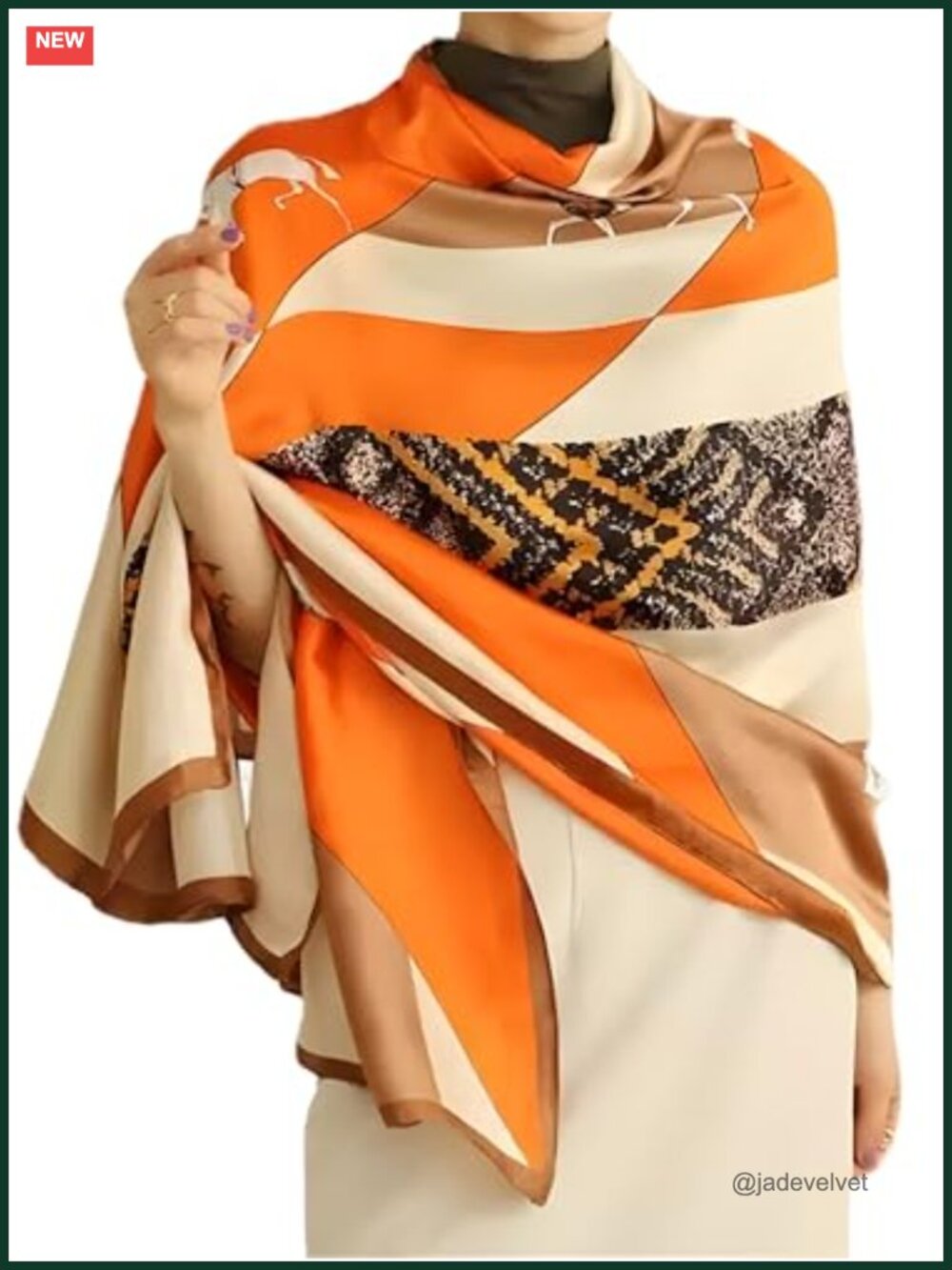 Large Shawl Scarf Women Lightweight Silky Wrap Sun Protection Fashion Accessory